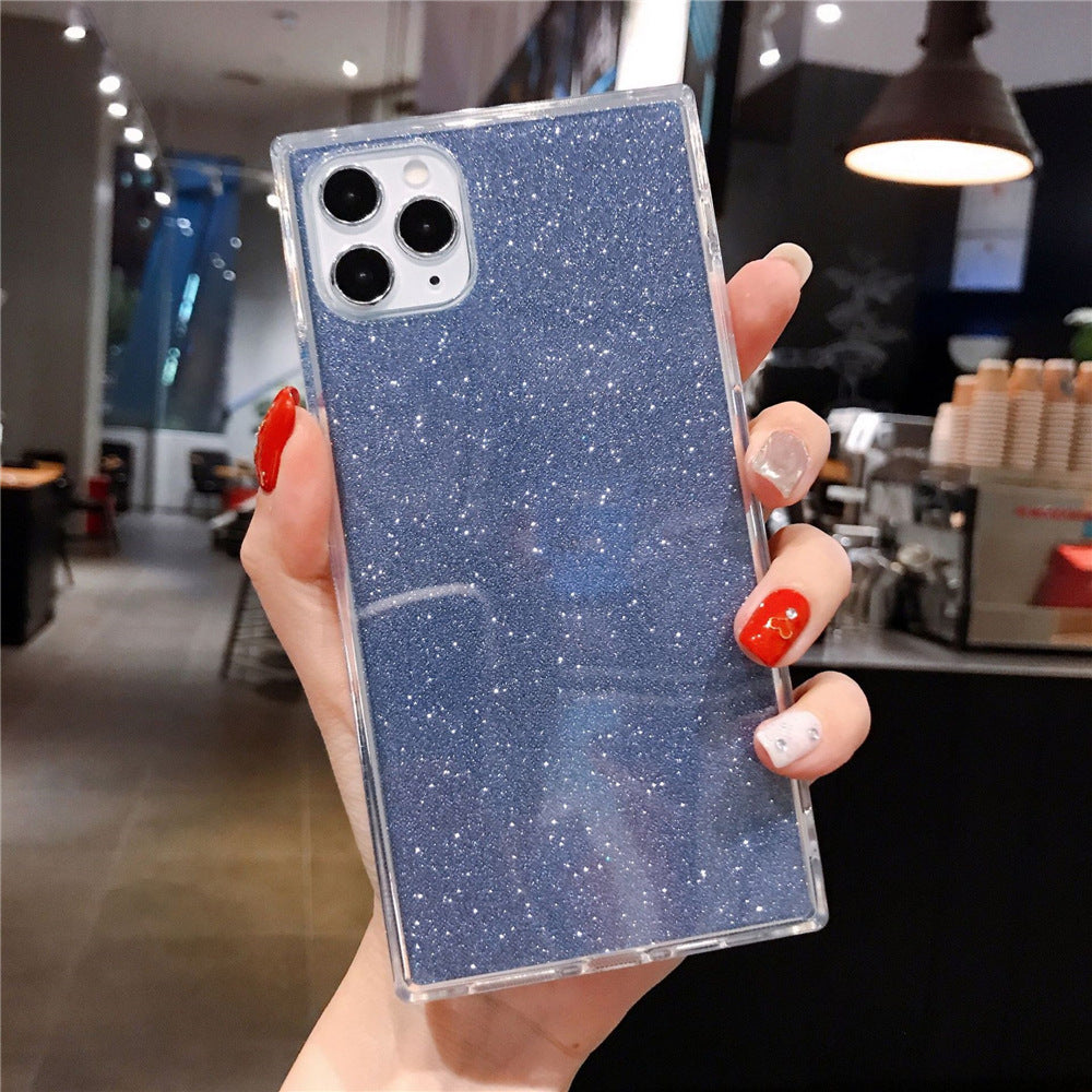 Compatible with , Square Glitter Transparent TPU Soft Shell — view 3
