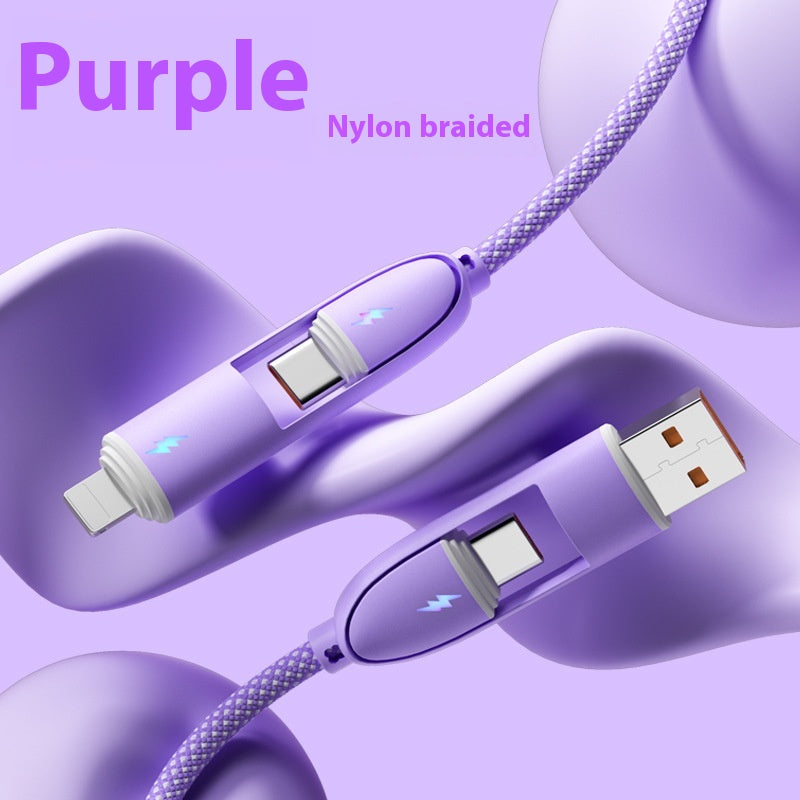 Four-in-one Silicone Fast Charge Data Cable — view 7