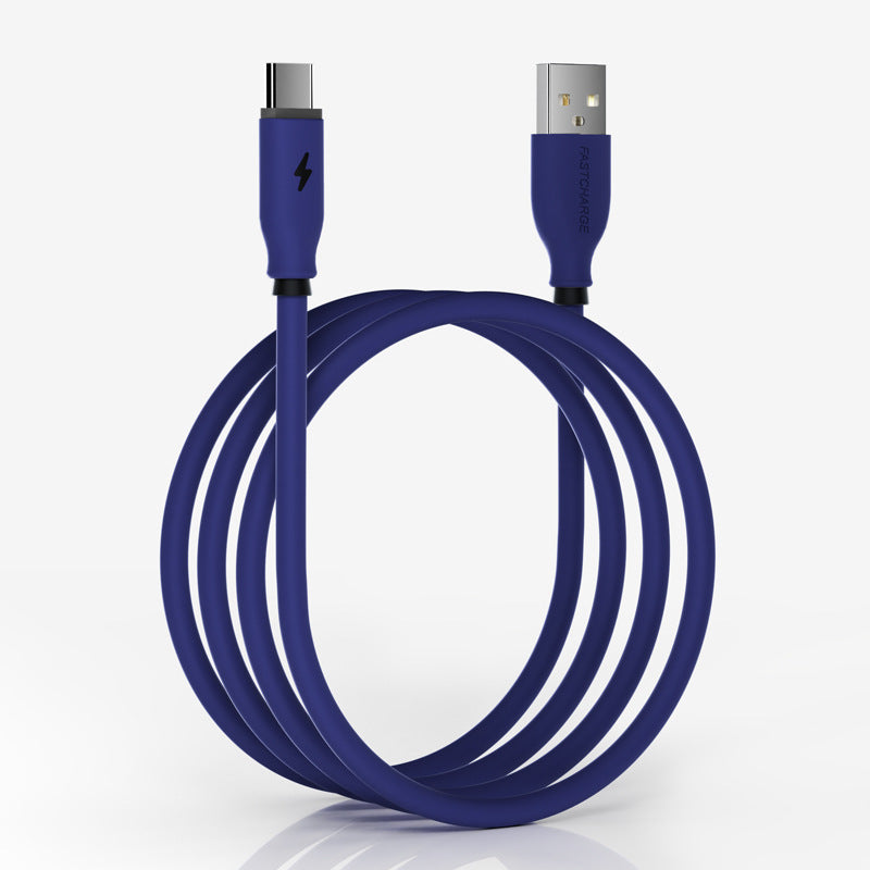 Compatible with Apple , Type-C Liquid Soft Rubber Data Cable for Android Huawei — view 4