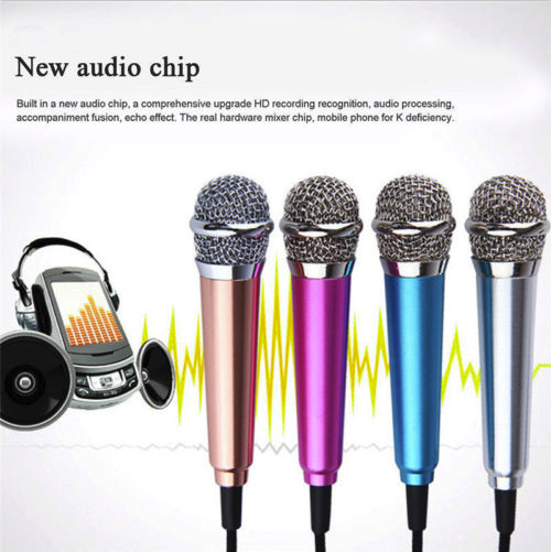 Mini Mobile Phone Microphone Recording Sing Small