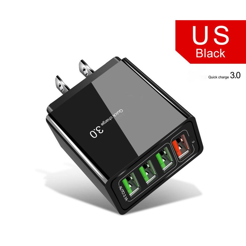 Illuminated 4USB Mobile Phone Charger 3A Charging Head — view 4