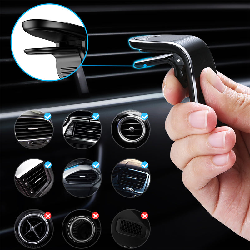 Car Magnet Magnetic Air Vent Mount Holder Car Phone Stand 360 Metal Car Air — view 3
