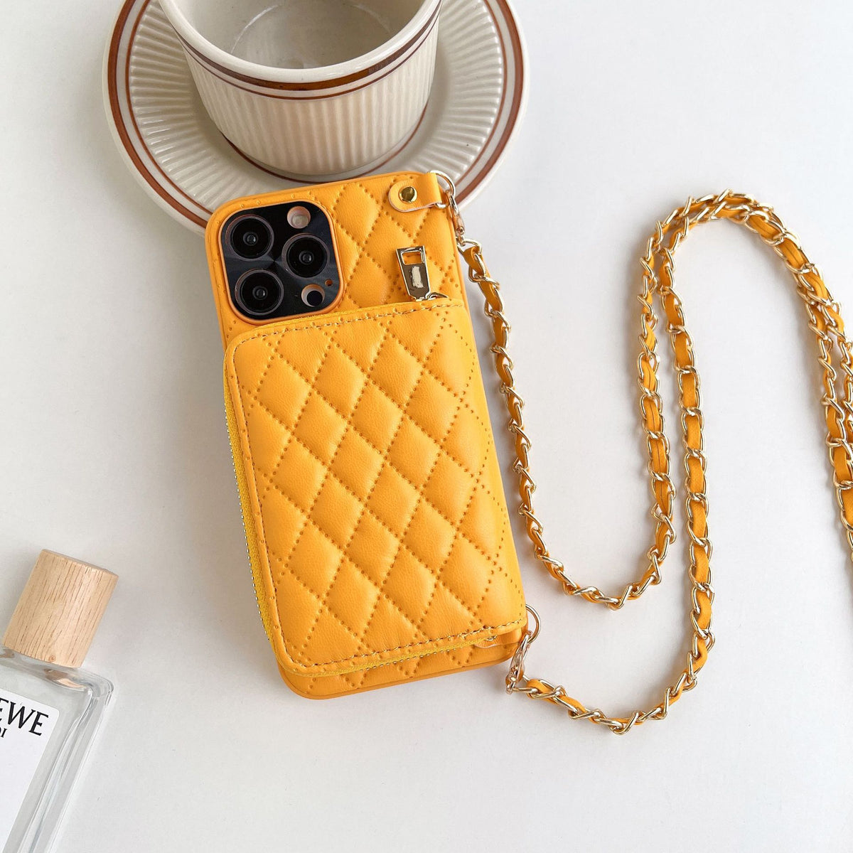 Phone Case Classic Style Luxury Rhombic Lambskin — view 5