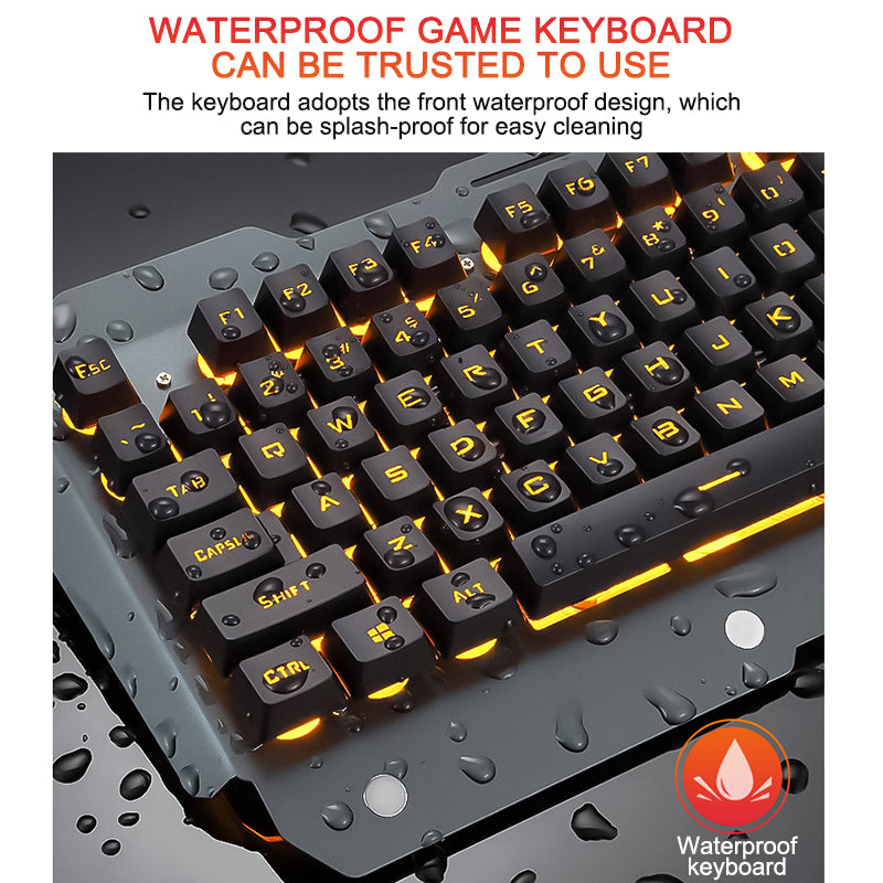 Ergonomicwired Gaming Keyboard with RGB Backlight Phone Holder — view 5