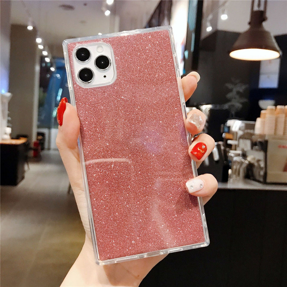 Compatible with , Square Glitter Transparent TPU Soft Shell — view 7