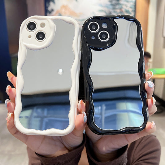 Cream Pattern Mirror Phone Case Drop-resistant Transparent