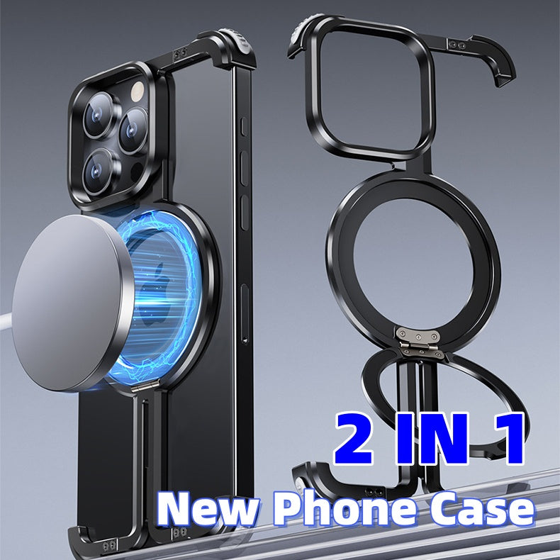 Metal Airbag Anti-fall Shell Phone Case Protective Shock Absorption Aerospace