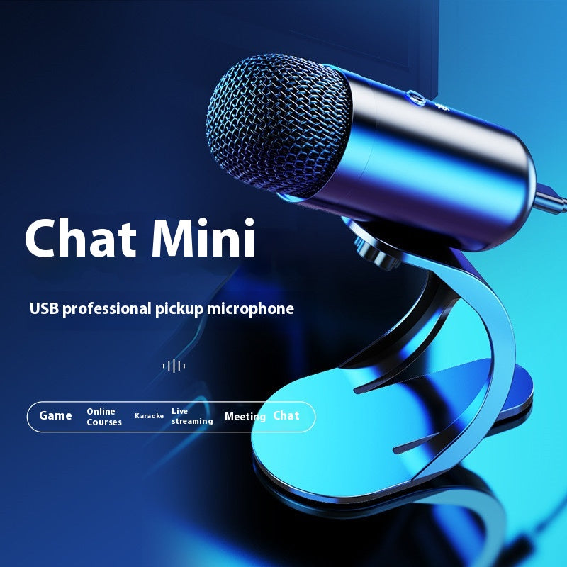 Karaoke Live Microphone Desktop Computer USB Wired