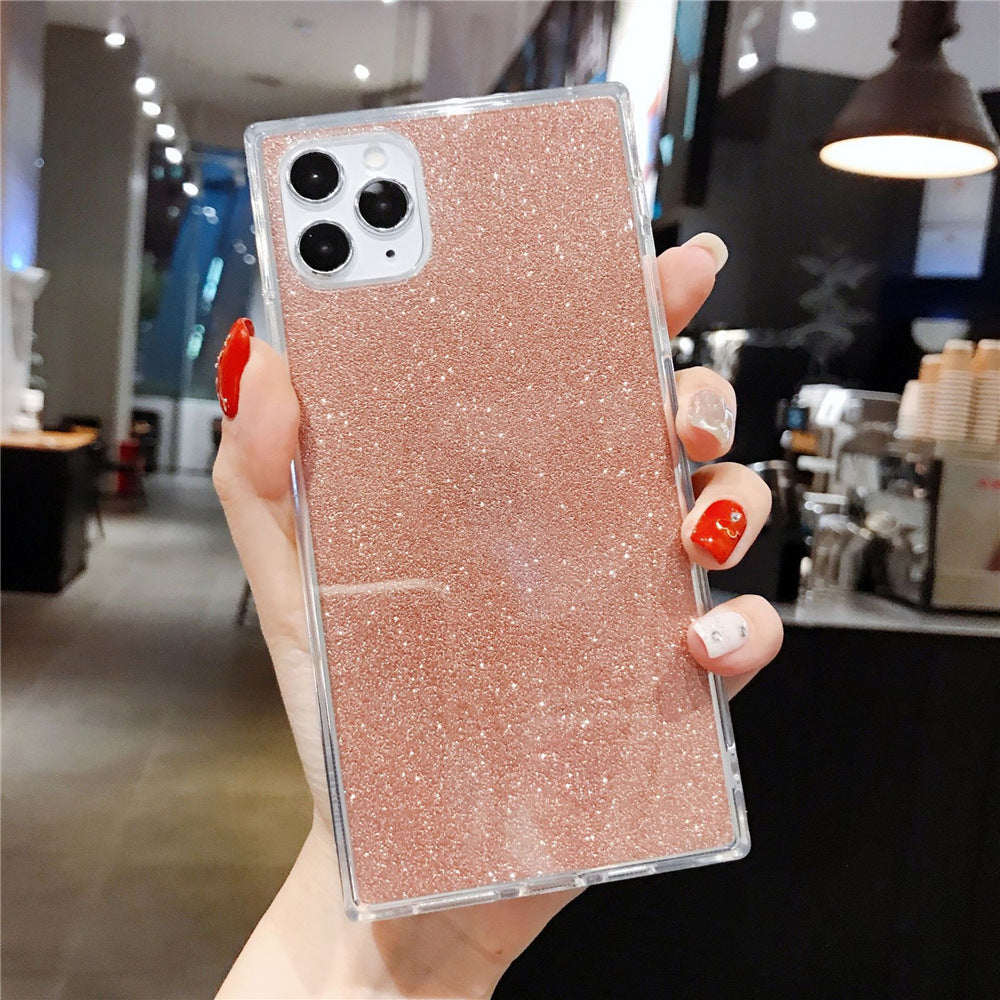 Compatible with , Square Glitter Transparent TPU Soft Shell — view 4