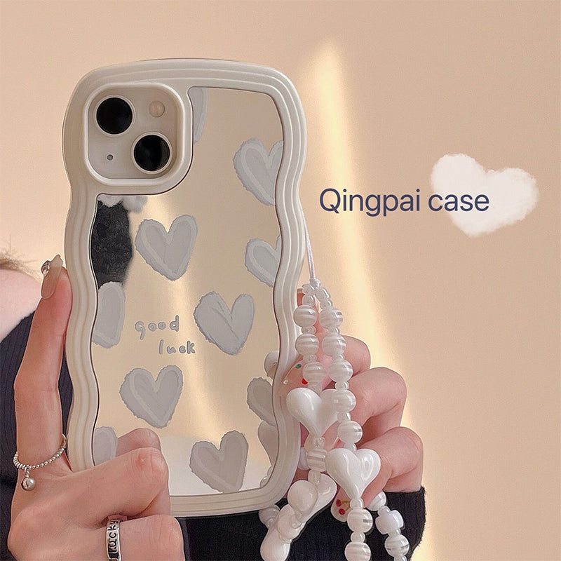 Wavy Edge Mirror Love Suitable for Phone Case Silicone All-pack — view 3