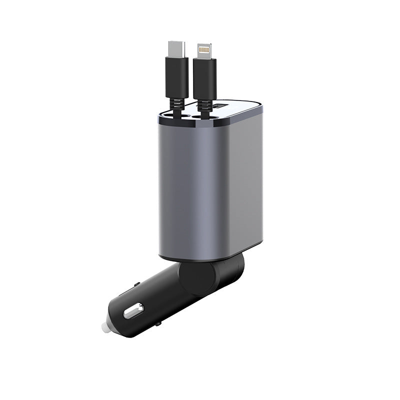 Metal Car Charger 100W Super Fast Charging Car Cigarette Lighter USB and Type-C — view 6