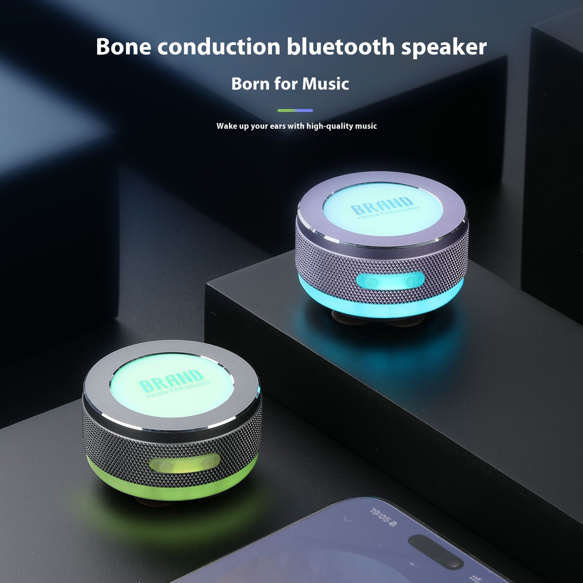 Small Wireless Bone Conduction Speakers Bluetooth Vibration Speaker with Color — view 2