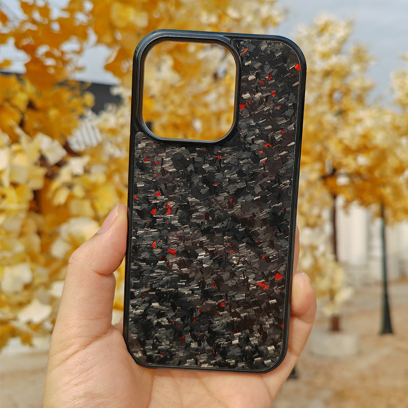 Gold Foil Carbon Fiber Forged Grain Phone Case — view 6