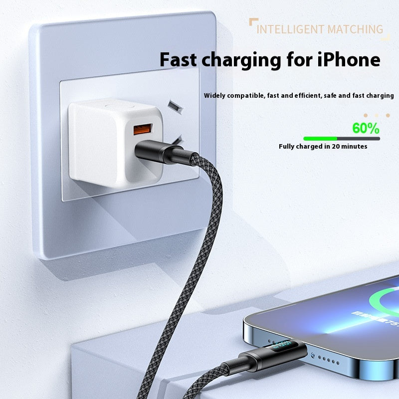 Digital Display Double Type-C Fast Charging Mobile Phone Data Cable — view 4
