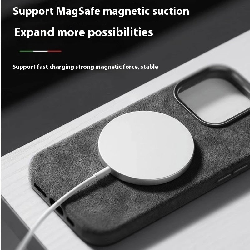 Alcantara Suede Phone Case Magnetic All-inclusive Men and Women — view 3