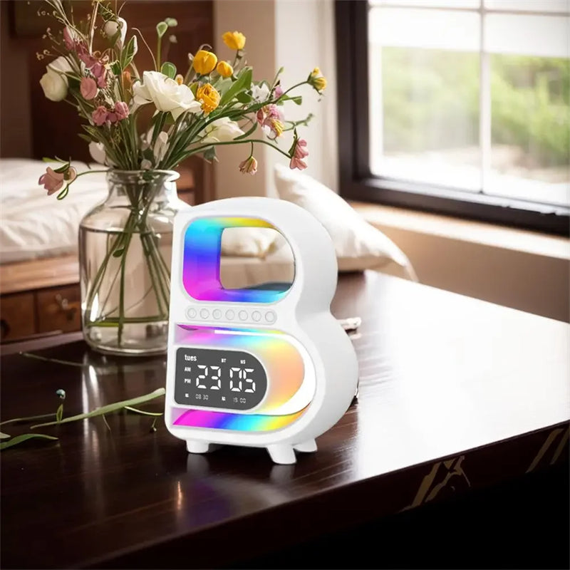 New B-Shaped Blutooth Speaker Multifunctional Smart Music Rhythm Lighting Phone — view 8