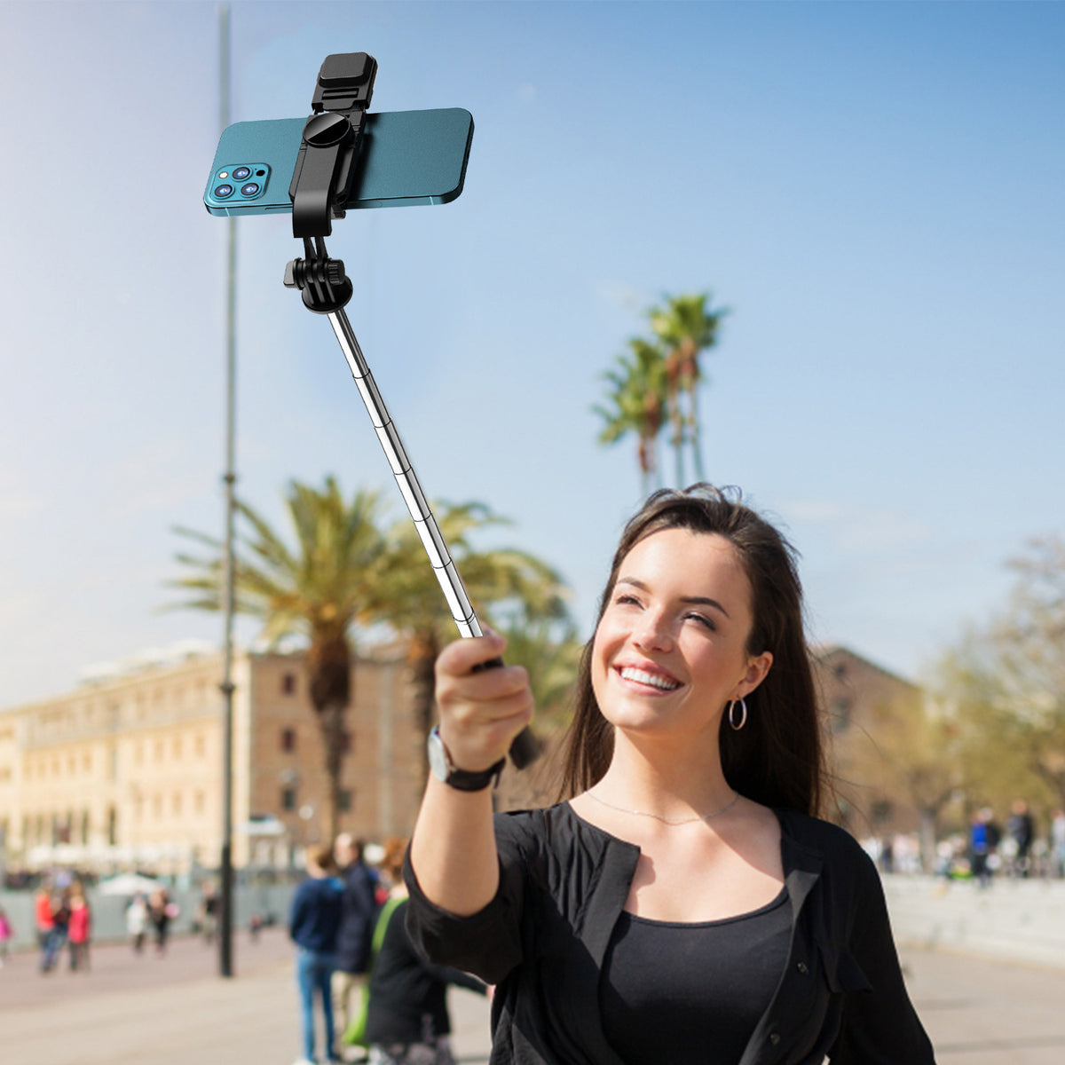 Selfie Stick Tripod Portable and Retractable Bluetooth — view 2