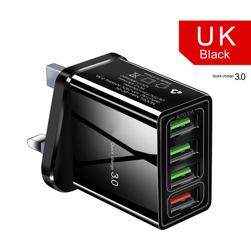 Illuminated 4USB Mobile Phone Charger 3A Charging Head — view 3