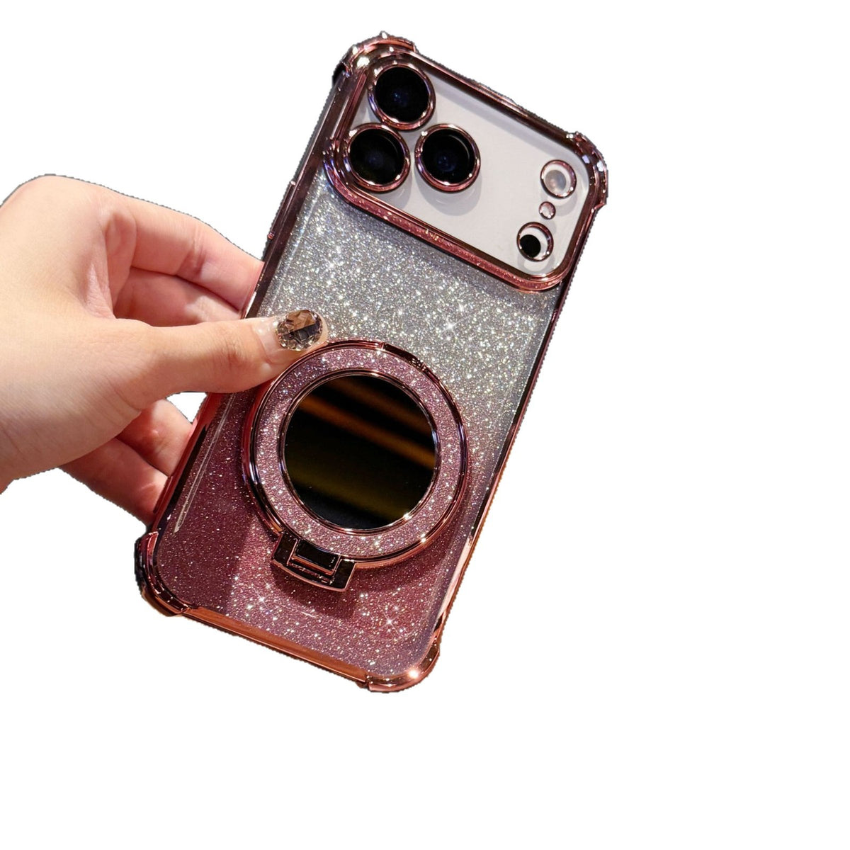 Glitter Mirror Magnetic Bracket Phone Case — view 5