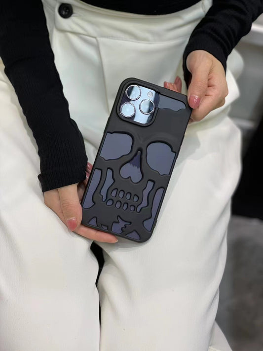 Luxury Plating 3D Skull Phone Case for I-Phone 14 Pro Max 13 12 11 Plus — view 2