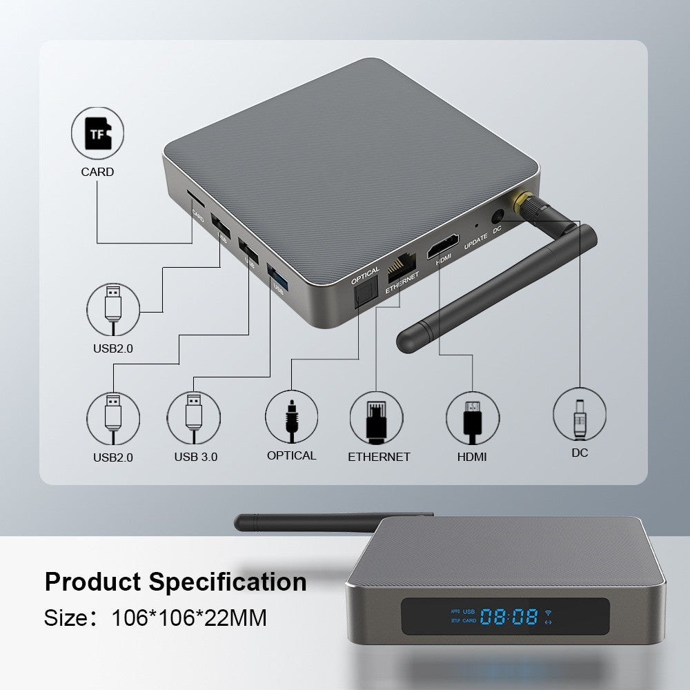 Bluetooth 8K High-definition Network Set-top Box — view 3