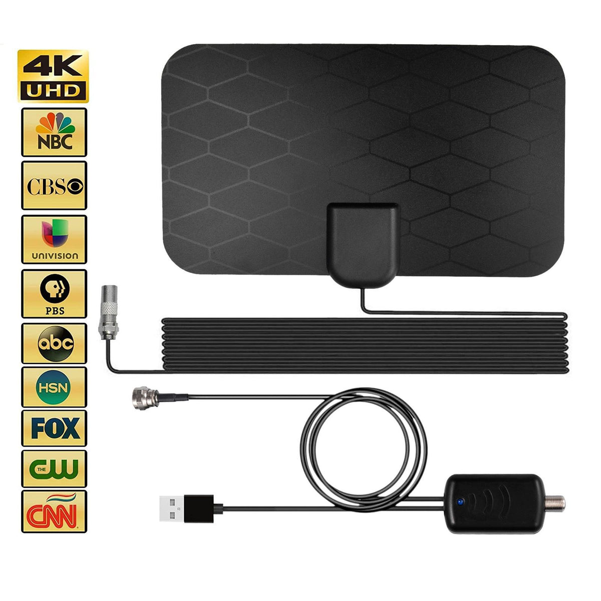 HD Indoor Digital Signal Receiver 4K Free NBC TV Antenna — view 3