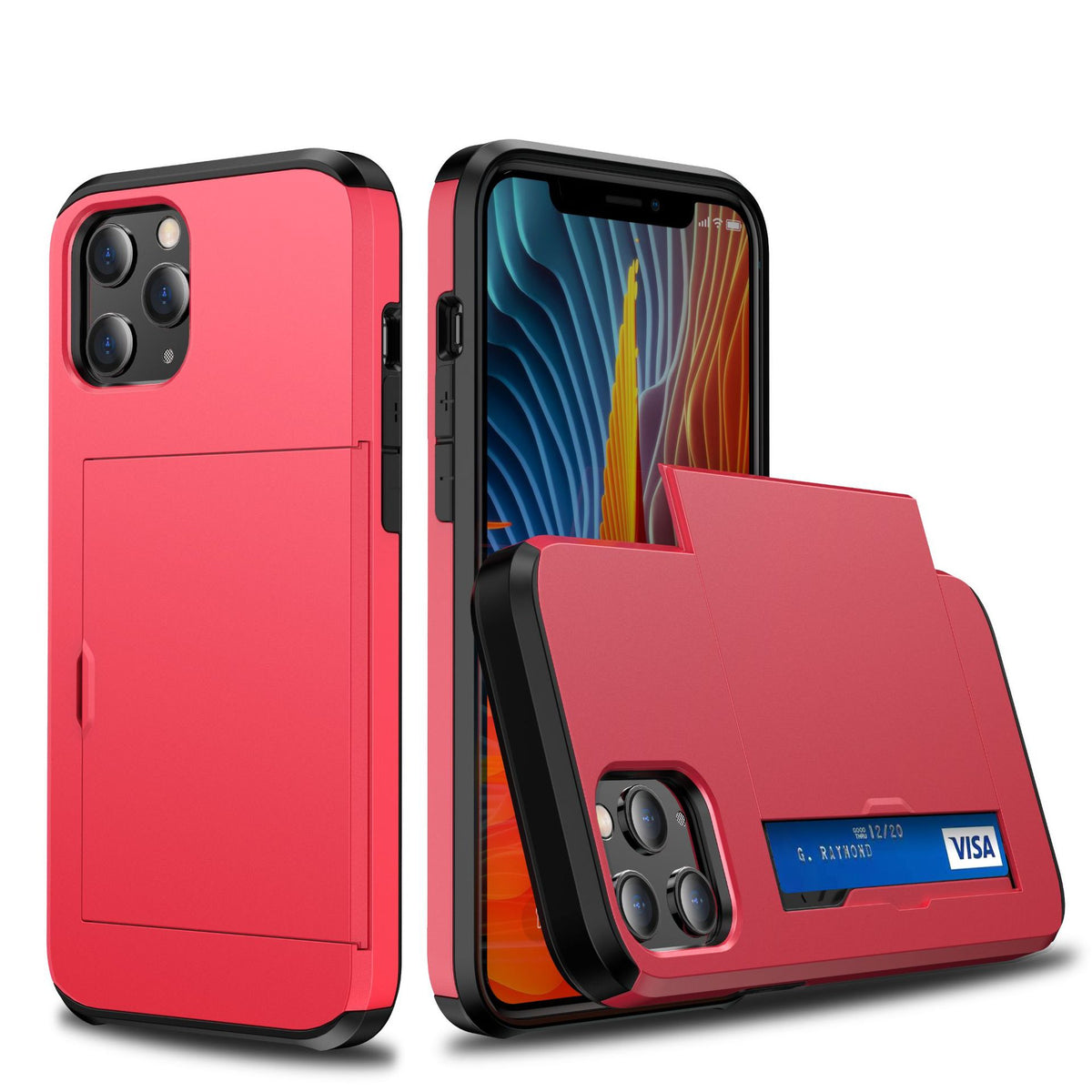 Compatible with Apple, iPhone12 Card Push Sliding Type anti-drop Phone Case — view 2