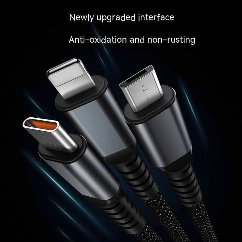 Three-in-one Mobile Phone with Light 6A Super Fast Charge Data Cable — view 3