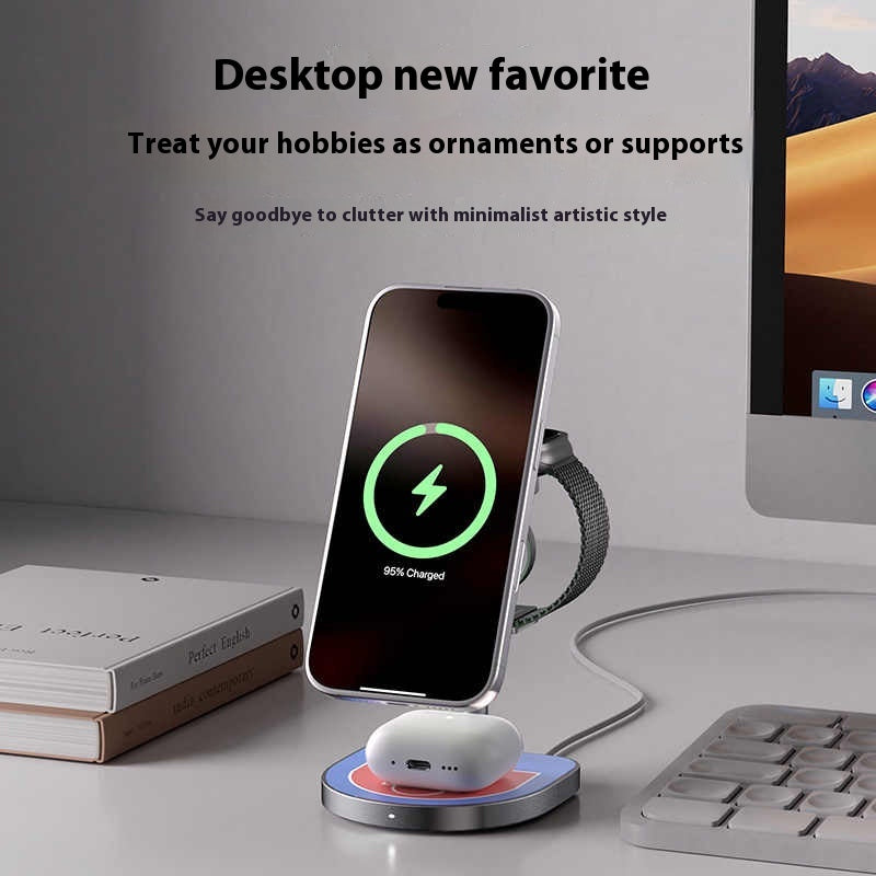 Three-in-one Basketball Magnetic Wireless Charger — view 4