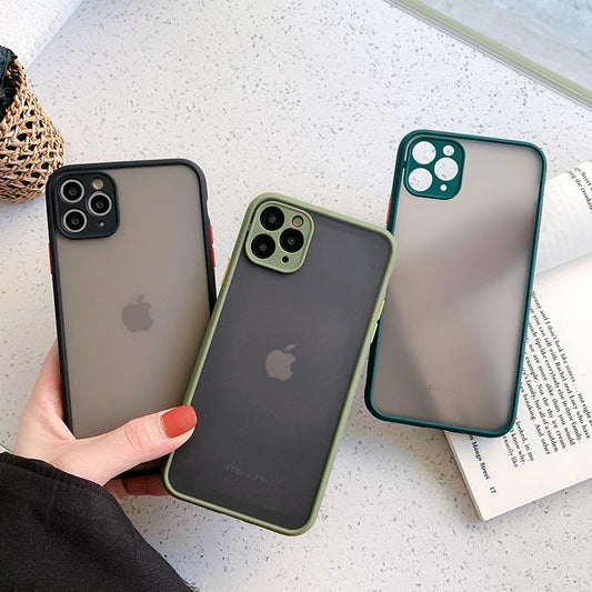 Frosted Color Contrast Mobile Phone Case to Prevent Falling