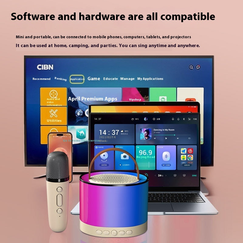 K52 Wireless Microphone Audio Integrated Karaoke Speaker — view 2