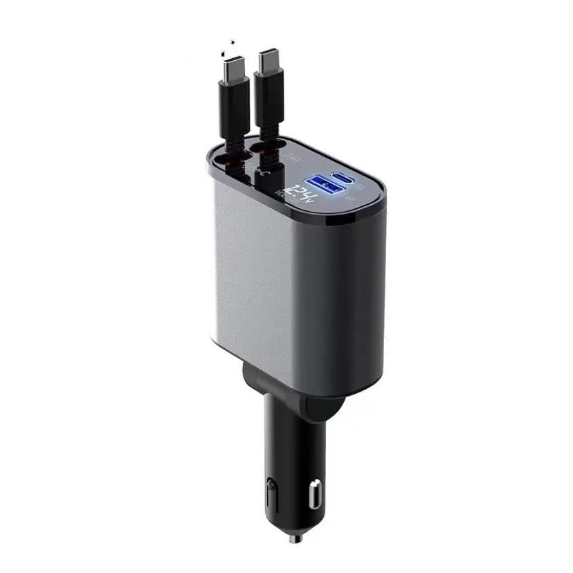 Metal Car Charger 100W Super Fast Charging Car Cigarette Lighter USB and Type-C — view 7