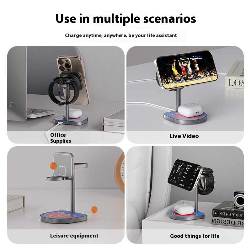 Three-in-one Basketball Magnetic Wireless Charger — view 5