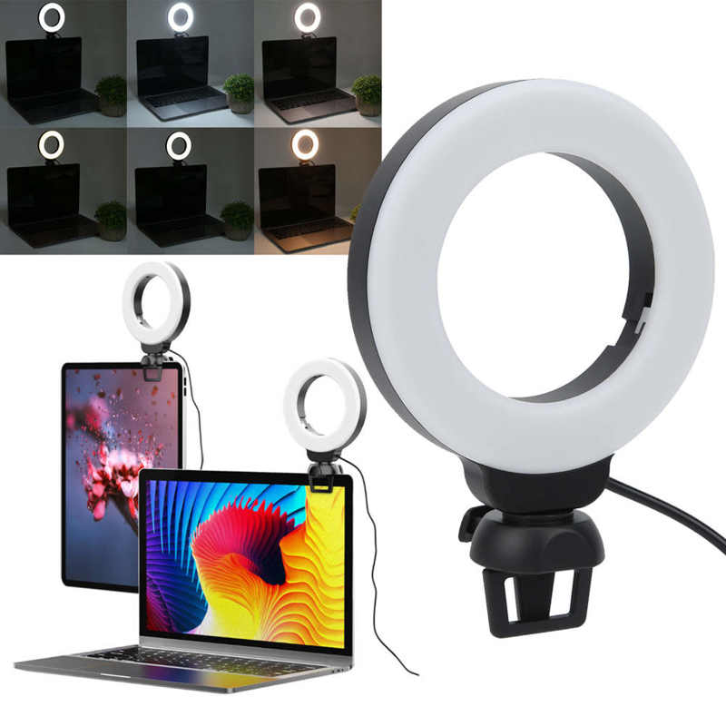 Video Conference 4 inch Fill Light Computer Live Photography LED Selfie USB