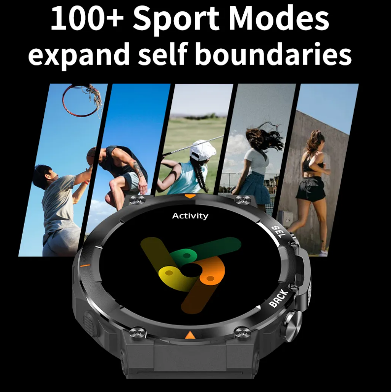 MAX18 Men Smartwatch AMOLED1.43inch Big Screen BT Calls Gesture Control AI — view 3