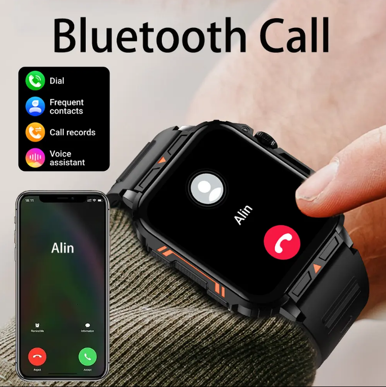 L81 Outdoor Sports Square Smartwatch Answer Call Big Battery Fitness Tracker — view 3
