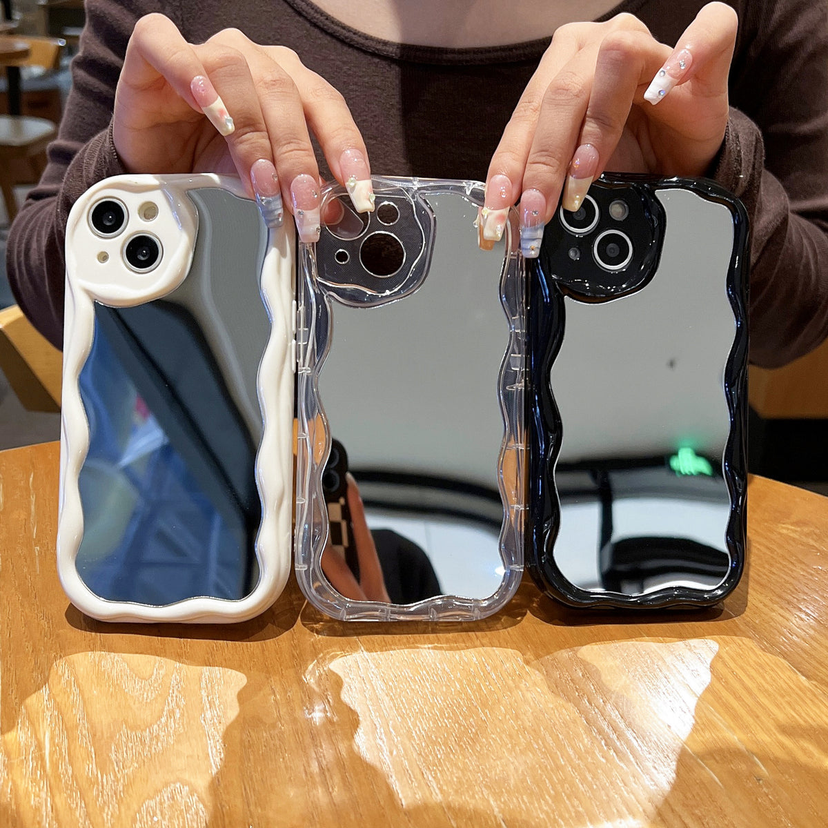 Cream Pattern Mirror Phone Case Drop-resistant Transparent — view 7