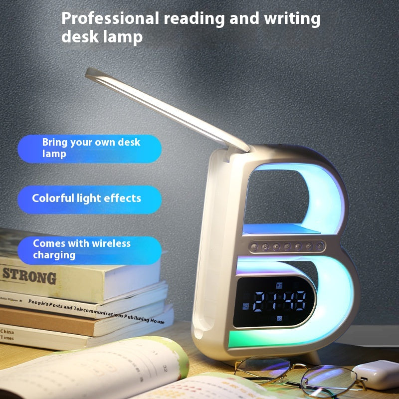 New B-Shaped Blutooth Speaker Multifunctional Smart Music Rhythm Lighting Phone — view 4