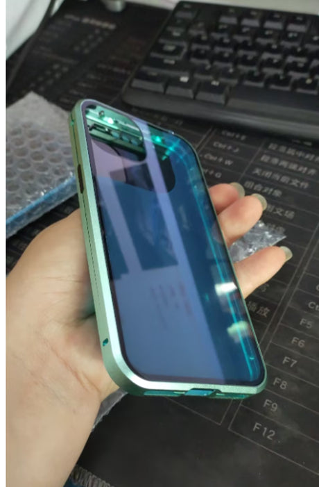 Anti-peep Magnetic Protective Shell Privacy Glass Phone Case — view 8
