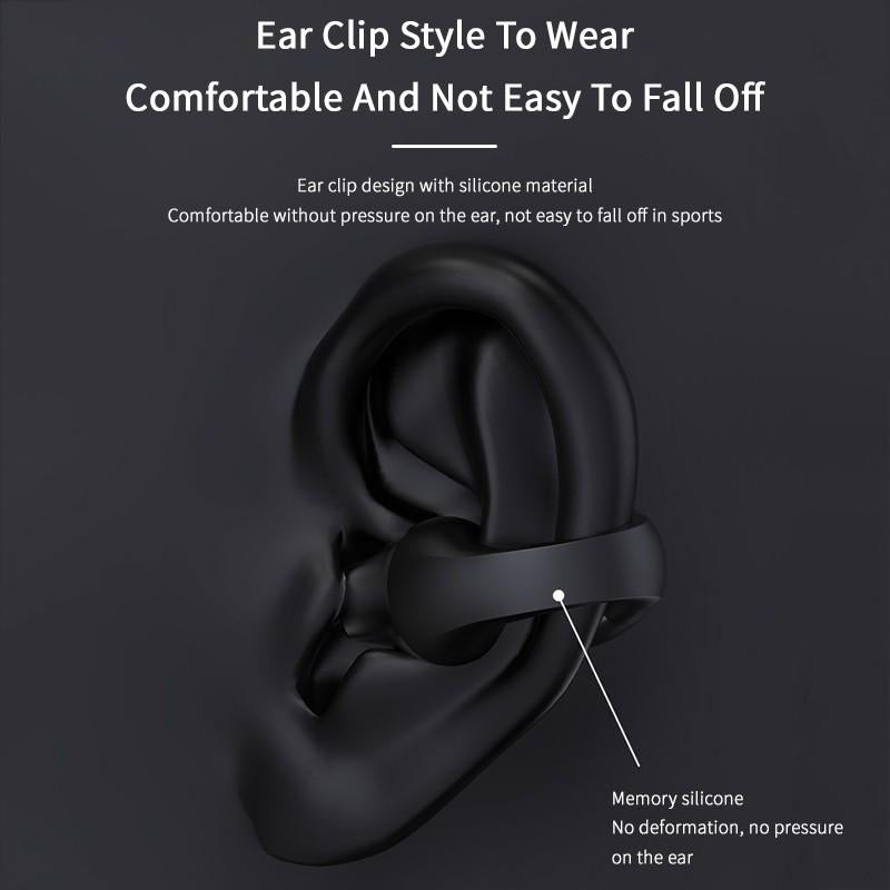 Ear Clip Bone Conduction Headphone Bluetooth 5.2 HIFI Wireless Earphone Touch — view 7