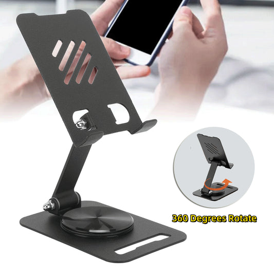360 Degrees Rotate Metal Desk Mobile Phone Holder Stand for Pad Adjustable