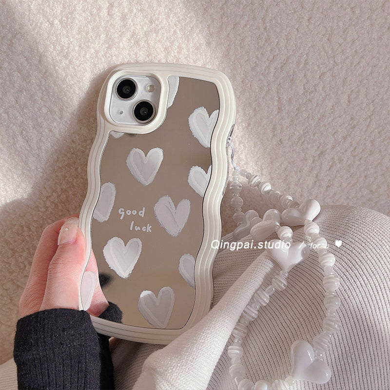 Wavy Edge Mirror Love Suitable for Phone Case Silicone All-pack — view 4