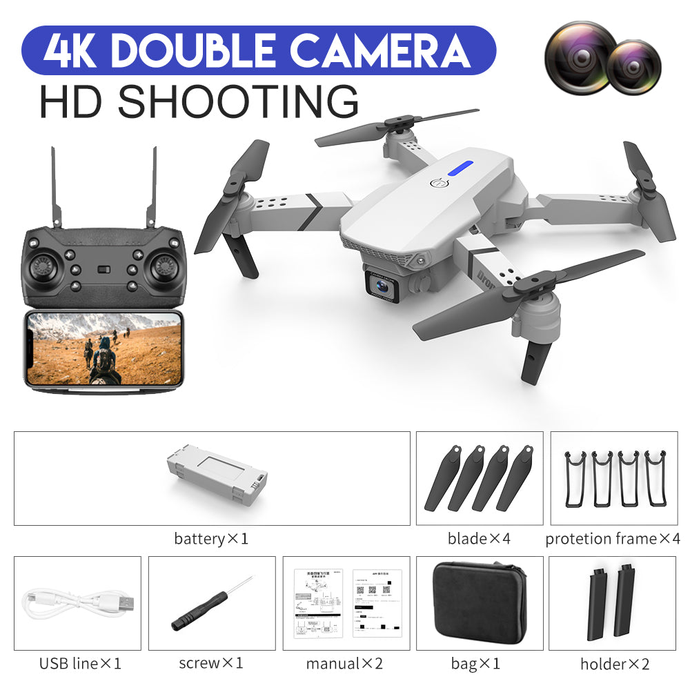 E88 Drone Aerial Photography HD 4K Dual Camera Remote Control Airplane Toy — view 7