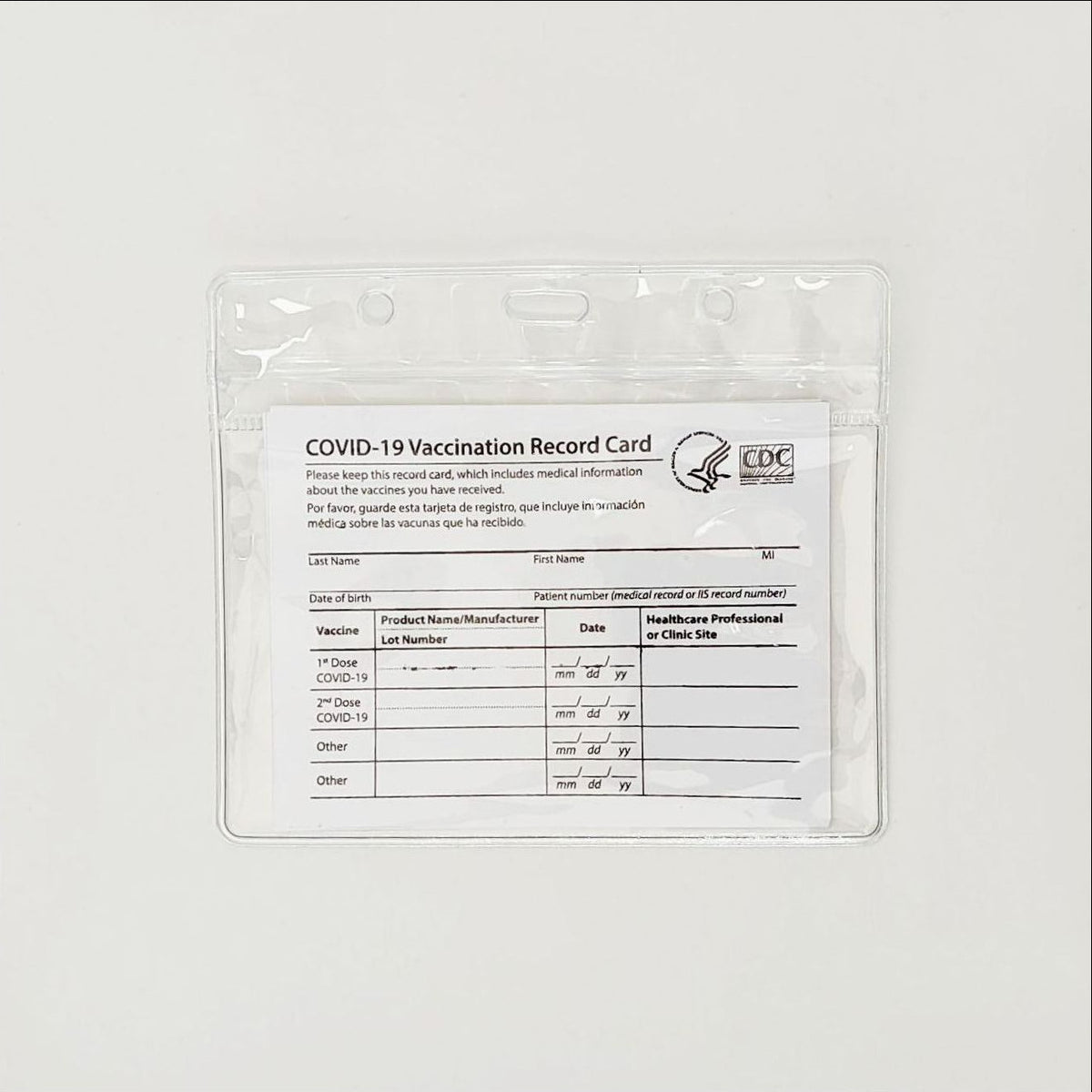 Vertical Transparent PVC Plastic Card Holder — view 2