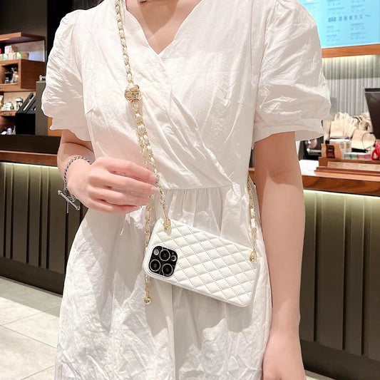 Phone Case Diamond Plaid Crossbody Protective Sleeve — view 2