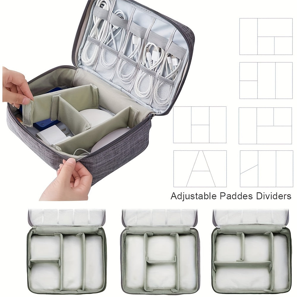 Electronics Organizer Travel Cable Bag Waterproof Portable Digital Storage Bag — view 5