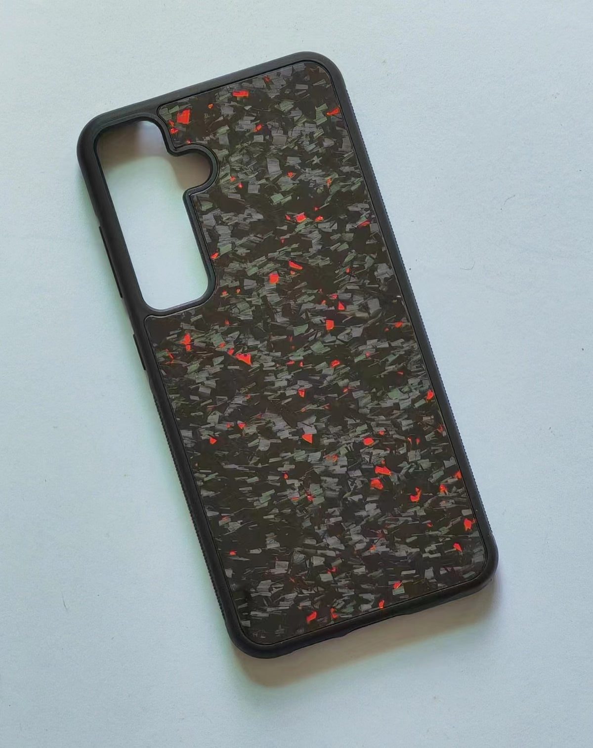 Carbon Fiber Silicone Patch Phone Case — view 2