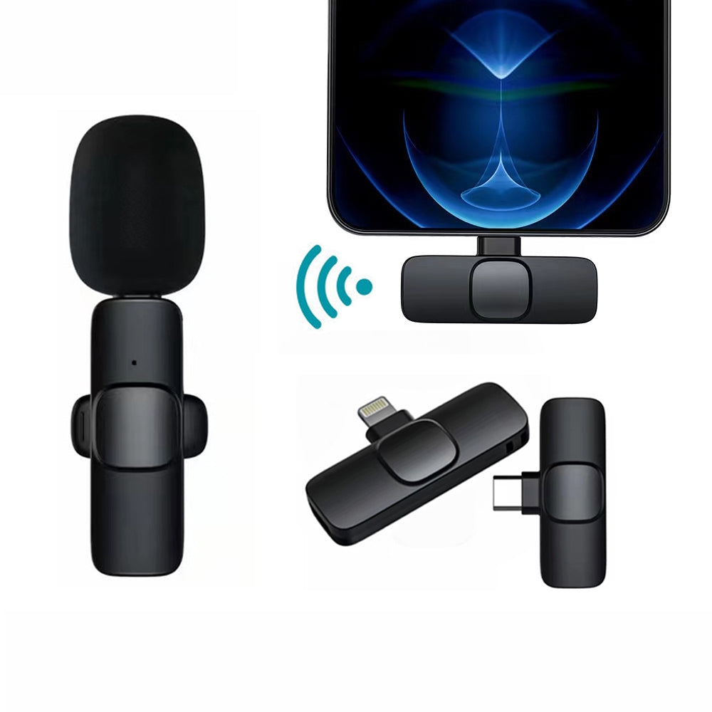 Wireless Lavalier Microphone Portable Audio Video Recording Mini Mic — view 2