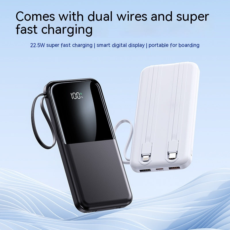 Fast Charge with Cable 20000mAh Large Capacity Ultra-thin Portable Mobile Power — view 3