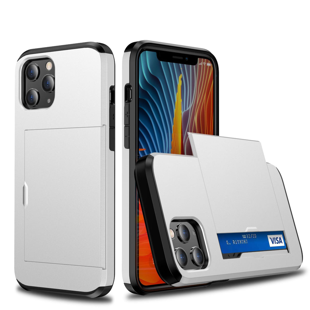 Compatible with Apple, iPhone12 Card Push Sliding Type anti-drop Phone Case — view 5